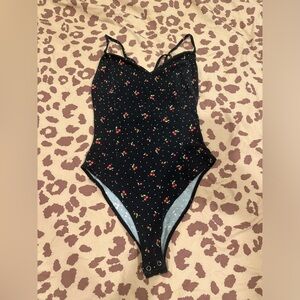 Stretchy forever 21 cherry print bodysuit